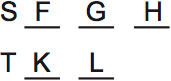 LSAT PrepTest 74, Game 4, Question 19, Diagram 1 LSAT PrepTest 74, Game 4, Question 19, Diagram 1