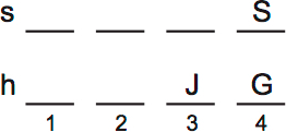 LSAT PrepTest 74, Game 2, Question 10, Diagram 2 LSAT PrepTest 74, Game 2, Question 10, Diagram 2