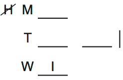 LSAT 68, Game 2, Diagram 1 LSAT 68, Game 2, Diagram 1