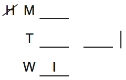 LSAT 68, Game 2 Setup, Diagram 3 LSAT 68, Game 2 Setup, Diagram 3