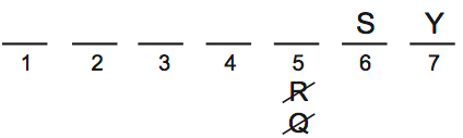 LSAT 68 Game 4 Question 22 Diagram 2 LSAT 68 Game 4 Question 22 Diagram 2