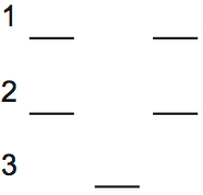 LSAT PrepTest 70, Game 3 Setup, Diagram 2 LSAT PrepTest 70, Game 3 Setup, Diagram 2