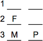 LSAT PrepTest 67, Game 3, Question 15, Diagram 1 LSAT PrepTest 67, Game 3, Question 15, Diagram 1