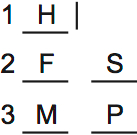 LSAT PrepTest 67, Game 3, Question 13, Diagram 1 LSAT PrepTest 67, Game 3, Question 13, Diagram 1