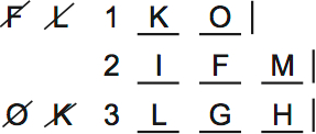 LSAT PrepTest 64, Game 4, Question 20, Diagram 1 LSAT PrepTest 64, Game 4, Question 20, Diagram 1