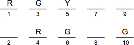 LSAT PrepTest 33, Game 4, Question 22, Diagram 2 LSAT PrepTest 33, Game 4, Question 22, Diagram 2