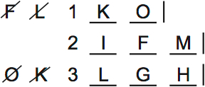 LSAT PrepTest 64, Game 4, Question 21, Diagram 1 LSAT PrepTest 64, Game 4, Question 21, Diagram 1