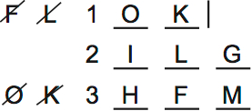 LSAT PrepTest 64, Game 4, Question 19, Diagram 1 LSAT PrepTest 64, Game 4, Question 19, Diagram 1