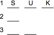 LSAT Preptest 66, Game 3, Question 14, diagram 1 LSAT Preptest 66, Game 3, Question 14, diagram 1