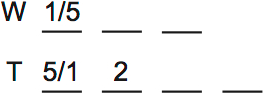 LSAT Preptest 29, Game 1 Setup, Diagram 5 LSAT Preptest 29, Game 1 Setup, Diagram 5