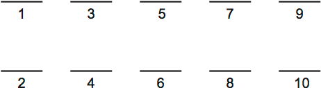 LSAT Preptest 33, Game 4 Setup, Diagram 1 LSAT Preptest 33, Game 4 Setup, Diagram 1