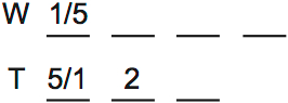 LSAT Preptest 29, Game 1 Setup, Diagram 4 LSAT Preptest 29, Game 1 Setup, Diagram 4
