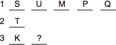 LSAT Preptest 66, Game 3, Question 18, diagram 1 LSAT Preptest 66, Game 3, Question 18, diagram 1