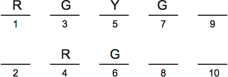 LSAT PrepTest 33, Game 4, Question 20, Diagram 1 LSAT PrepTest 33, Game 4, Question 20, Diagram 1
