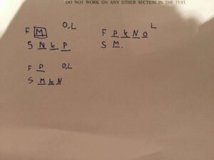 LSAT Preptest 76, Game 4 Setup, Diagram 8 LSAT Preptest 76, Game 4 Setup, Diagram 8