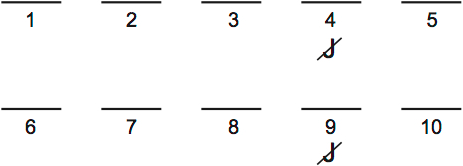 LSAT Preptest 37, Game 4 Setup, Diagram 3 LSAT Preptest 37, Game 4 Setup, Diagram 3