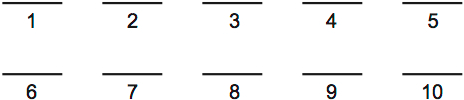 LSAT Preptest 37, Game 4 Setup, Diagram 1 LSAT Preptest 37, Game 4 Setup, Diagram 1