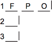 LSAT PrepTest 74, Game 3, Question 15, Diagram 1 LSAT PrepTest 74, Game 3, Question 15, Diagram 1