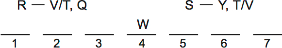 LSAT Preptest 34, Game 3 Diagram 2 LSAT Preptest 34, Game 3 Diagram 2