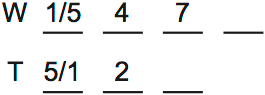 LSAT Preptest 29, Game 1 Setup, Diagram 6 LSAT Preptest 29, Game 1 Setup, Diagram 6
