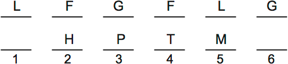 LSAT PrepTest 38, Game 2, Question 11, Diagram 2 LSAT PrepTest 38, Game 2, Question 11, Diagram 2