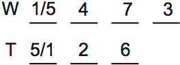 LSAT Preptest 29, Game 1 Diagram 2 LSAT Preptest 29, Game 1 Diagram 2
