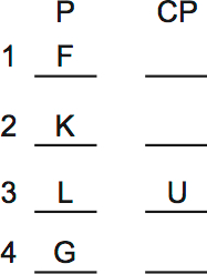 LSAT PrepTest 36, Game 4, Question 21, Diagram 1 LSAT PrepTest 36, Game 4, Question 21, Diagram 1
