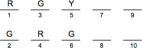 LSAT Preptest 33, Game 4 Diagram 3 LSAT Preptest 33, Game 4 Diagram 3
