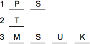 LSAT Preptest 66, Game 3, Question 14, diagram 4 LSAT Preptest 66, Game 3, Question 14, diagram 4